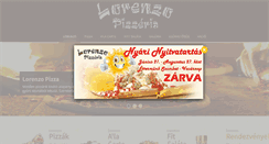 Desktop Screenshot of lorenzopizzeria.hu